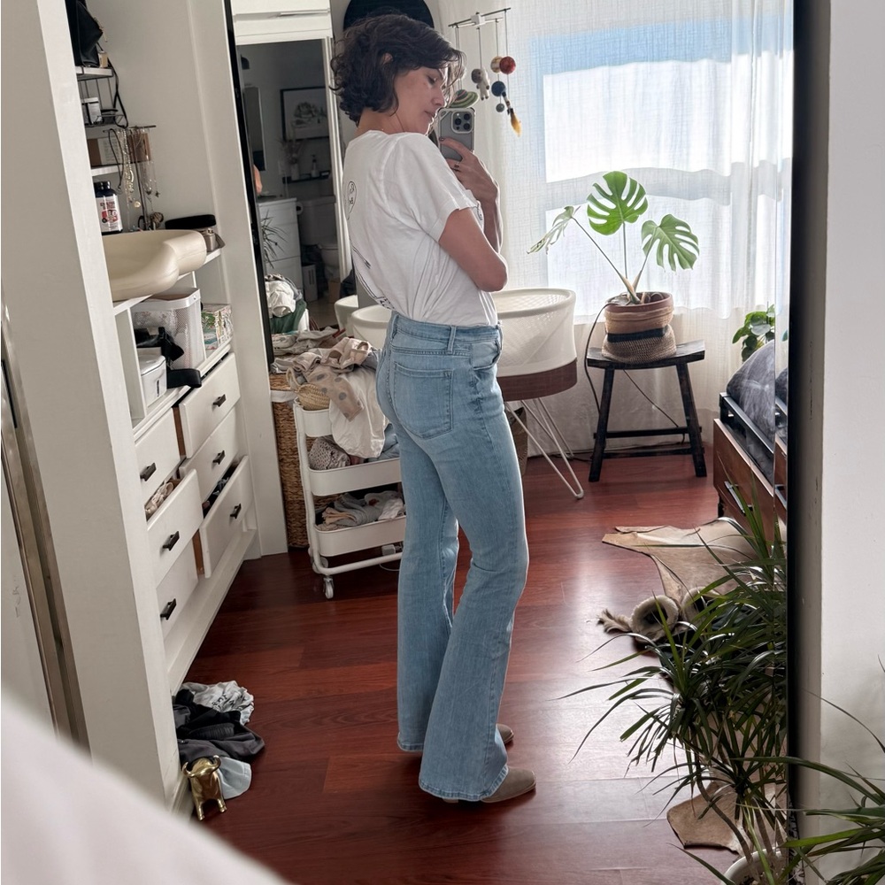 Frame Denim Le High Flare; Light Blue Flare Jeans